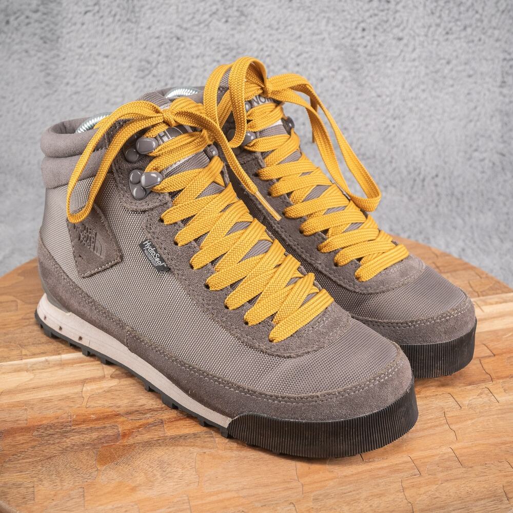 The North Face Gray and Yellow Hiking Ankle Boots